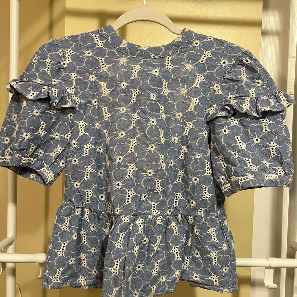 $39 Women’s Fashion Lace Fabric Blue with Bow tie Neck Summer wear